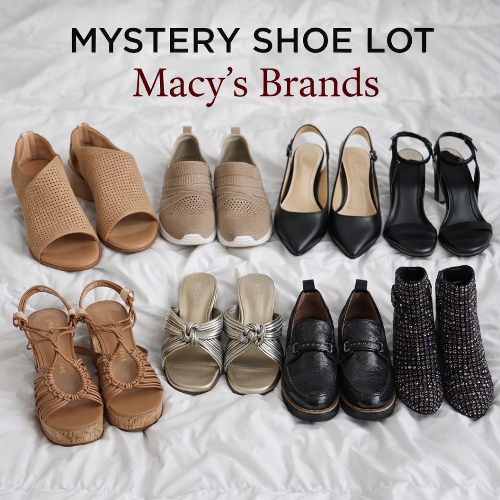 5 Pairs Mystery Shoe Lot Size 7 Macys Brands Brand New Reseller Inventory Bulk